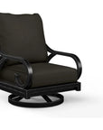 Monterey Sunbrella Swivel Outdoor Rocker-Outdoor Accent Chairs-Sunset West-Spectrum Carbon-LOOMLAN