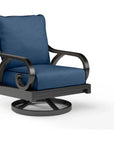Monterey Sunbrella Swivel Outdoor Rocker-Outdoor Accent Chairs-Sunset West-Spectrum Indigo-LOOMLAN