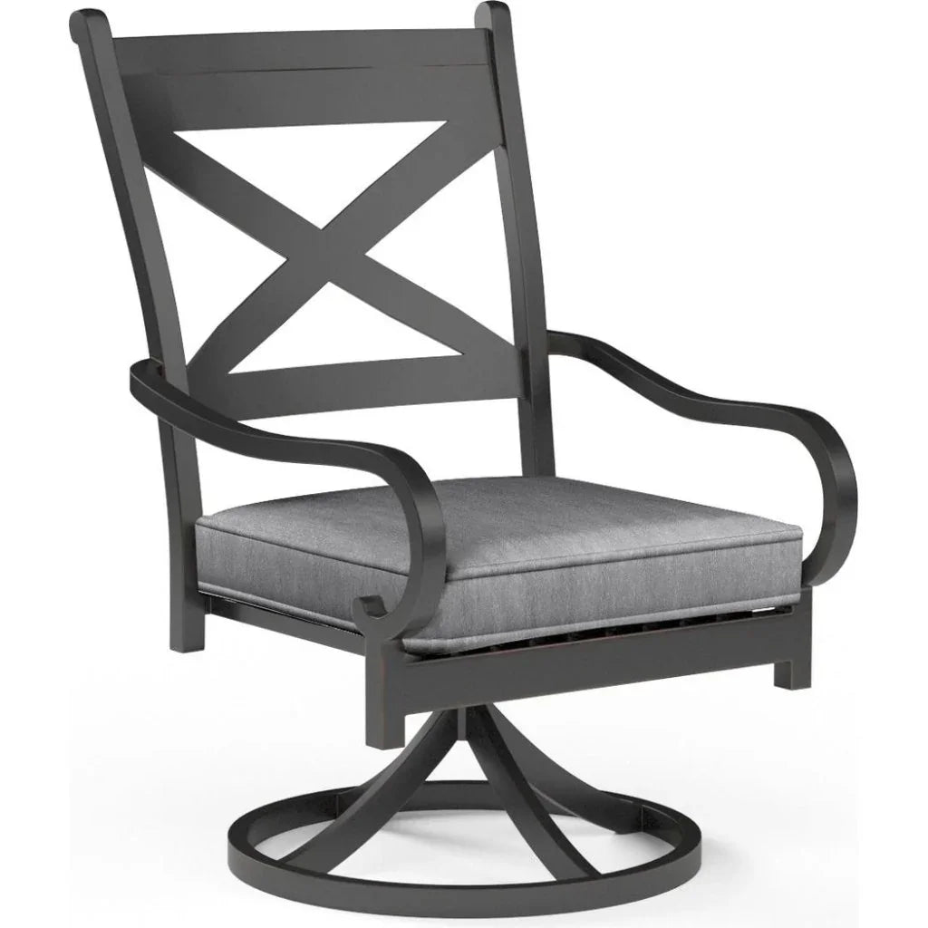 Sunset West Monterey Swivel Outdoor Dining Chair 2PC