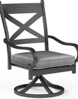 Sunset West Monterey Swivel Outdoor Dining Chair 2PC