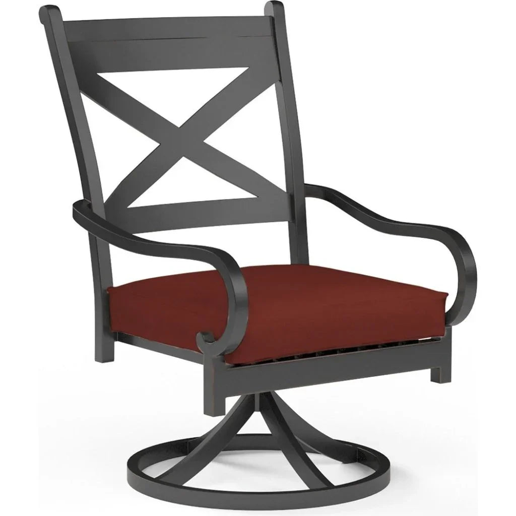 Sunset West Monterey Swivel Outdoor Dining Chair 2PC