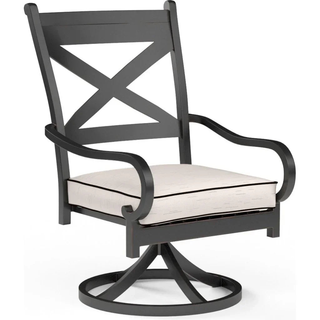 Sunset West Monterey Swivel Outdoor Dining Chair 2PC
