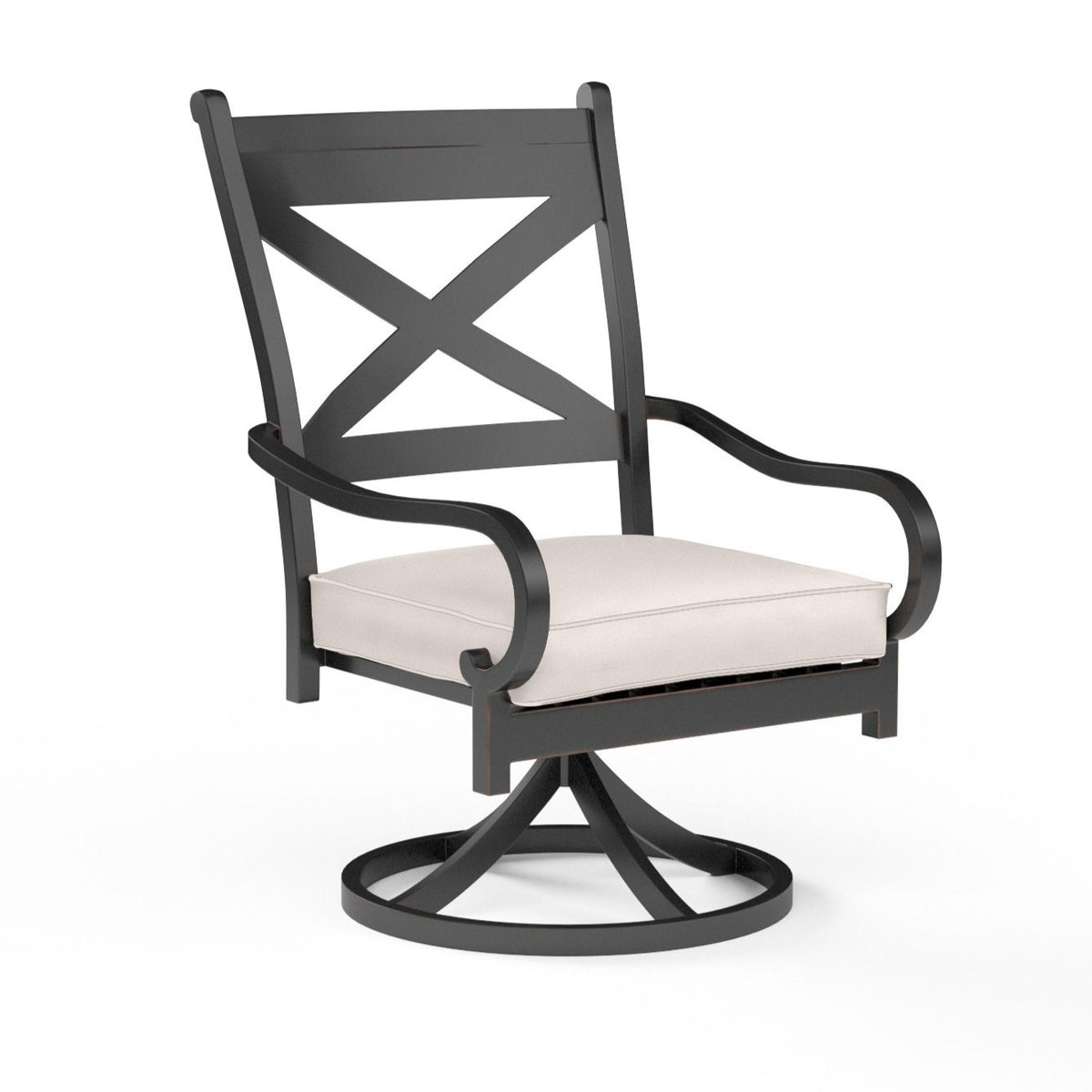 Sunset West Monterey Swivel Outdoor Dining Chair 2PC