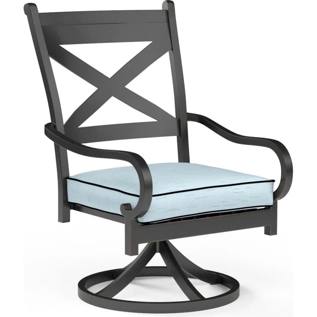 Sunset West Monterey Swivel Outdoor Dining Chair 2PC