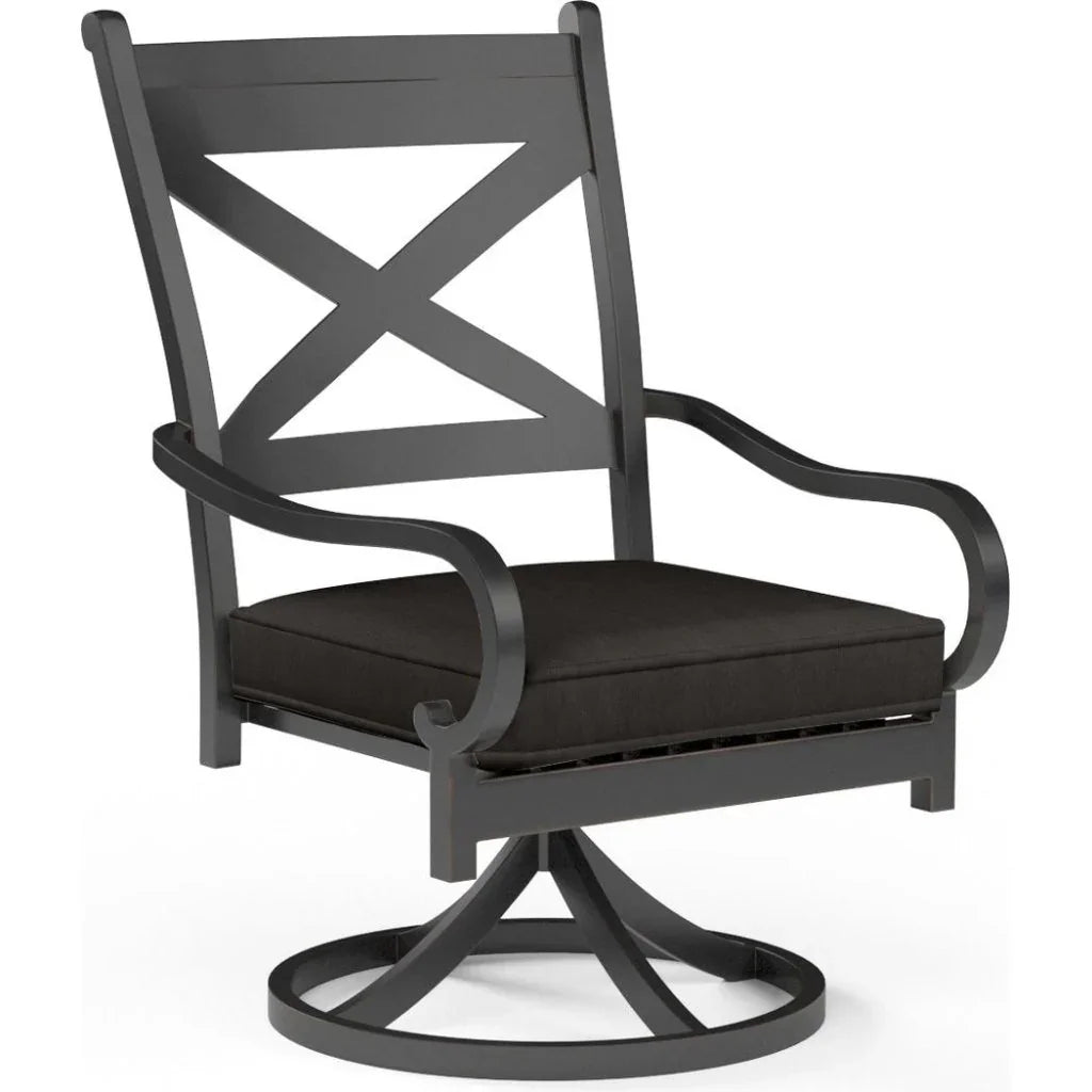 Sunset West Monterey Swivel Outdoor Dining Chair 2PC