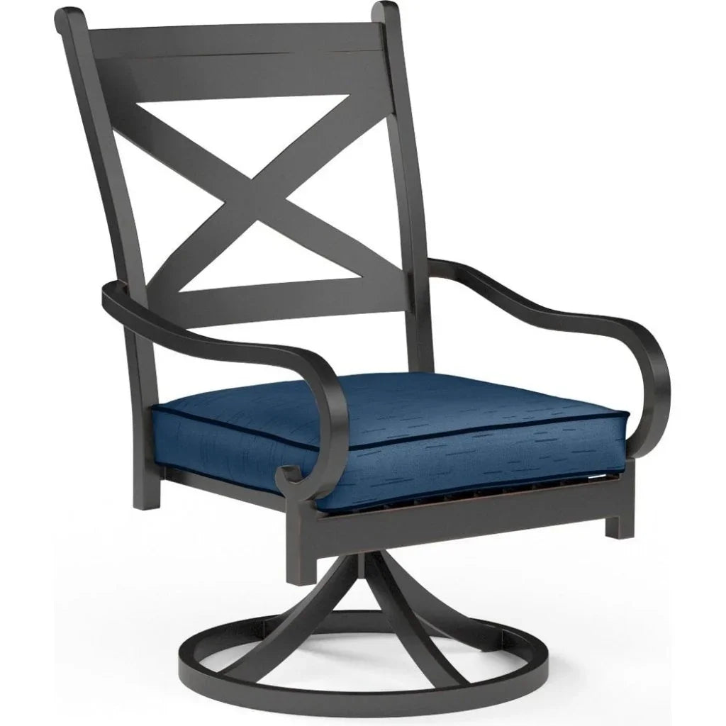 Sunset West Monterey Swivel Outdoor Dining Chair 2PC