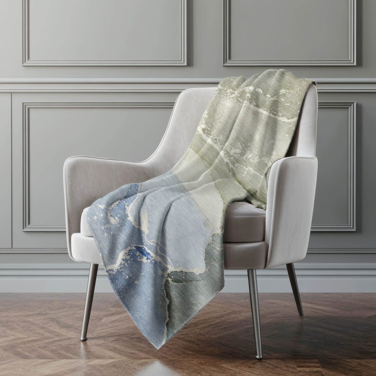 Addison Rugs Muted Whispers Blue Washable Indoor-Outdoor Rug