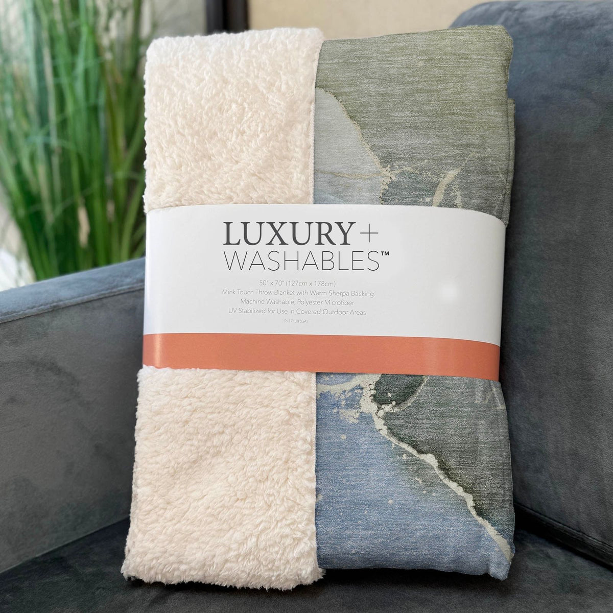Addison Rugs Muted Whispers Blue Washable Indoor-Outdoor Rug