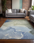Addison Rugs Muted Whispers Blue Washable Indoor-Outdoor Rug