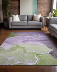 Addison Rugs Muted Whispers Purple Washable Indoor-Outdoor Rug