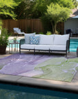 Addison Rugs Muted Whispers Purple Washable Indoor-Outdoor Rug