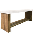 Mykonos Teak and Concrete Bar Table - Ebony White Outdoor Bar Table