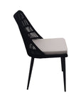 Naples Grey Fabric Outdoor Dining Chair 2PC
