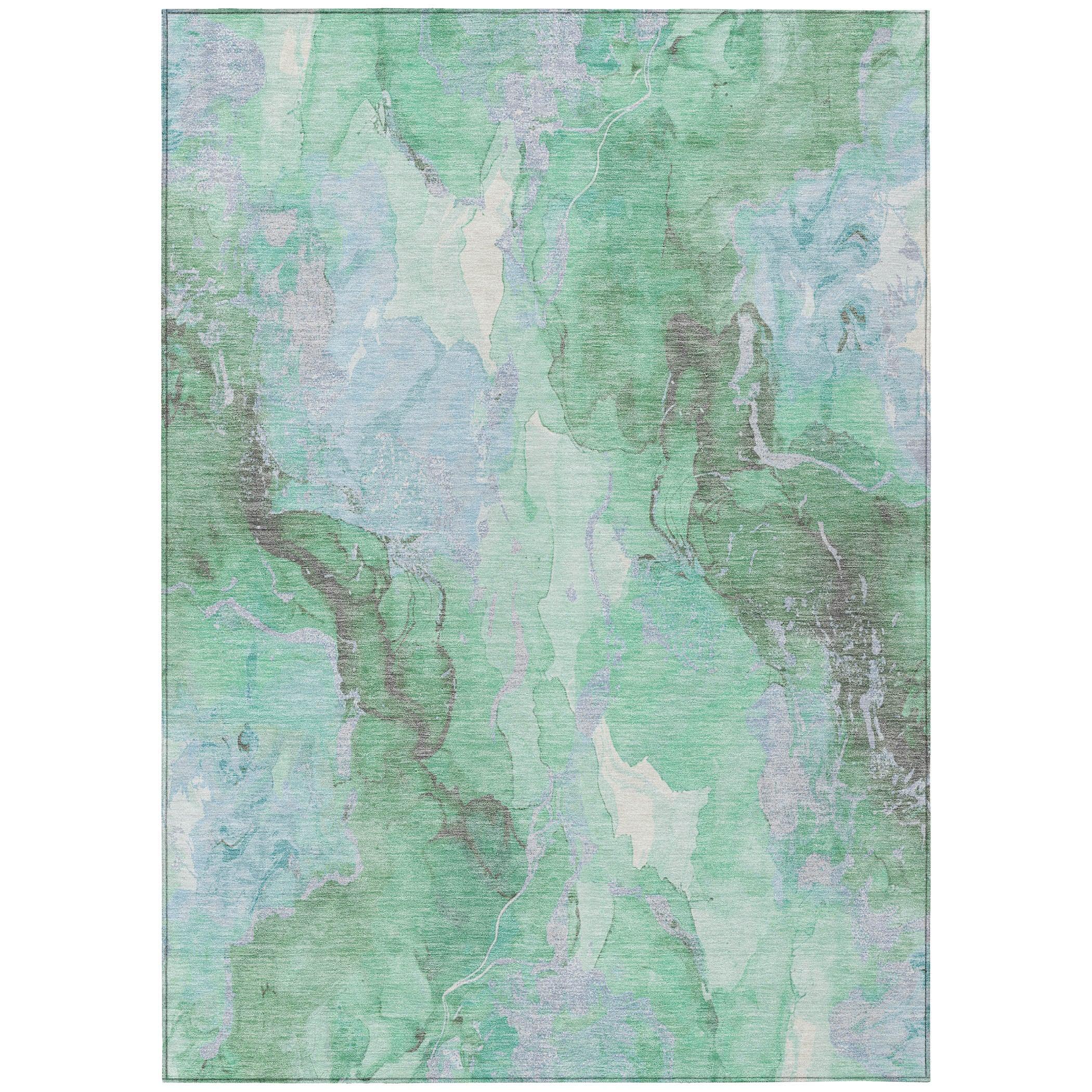 Addison Rugs Naelain Blue Washable Indoor-Outdoor Rug