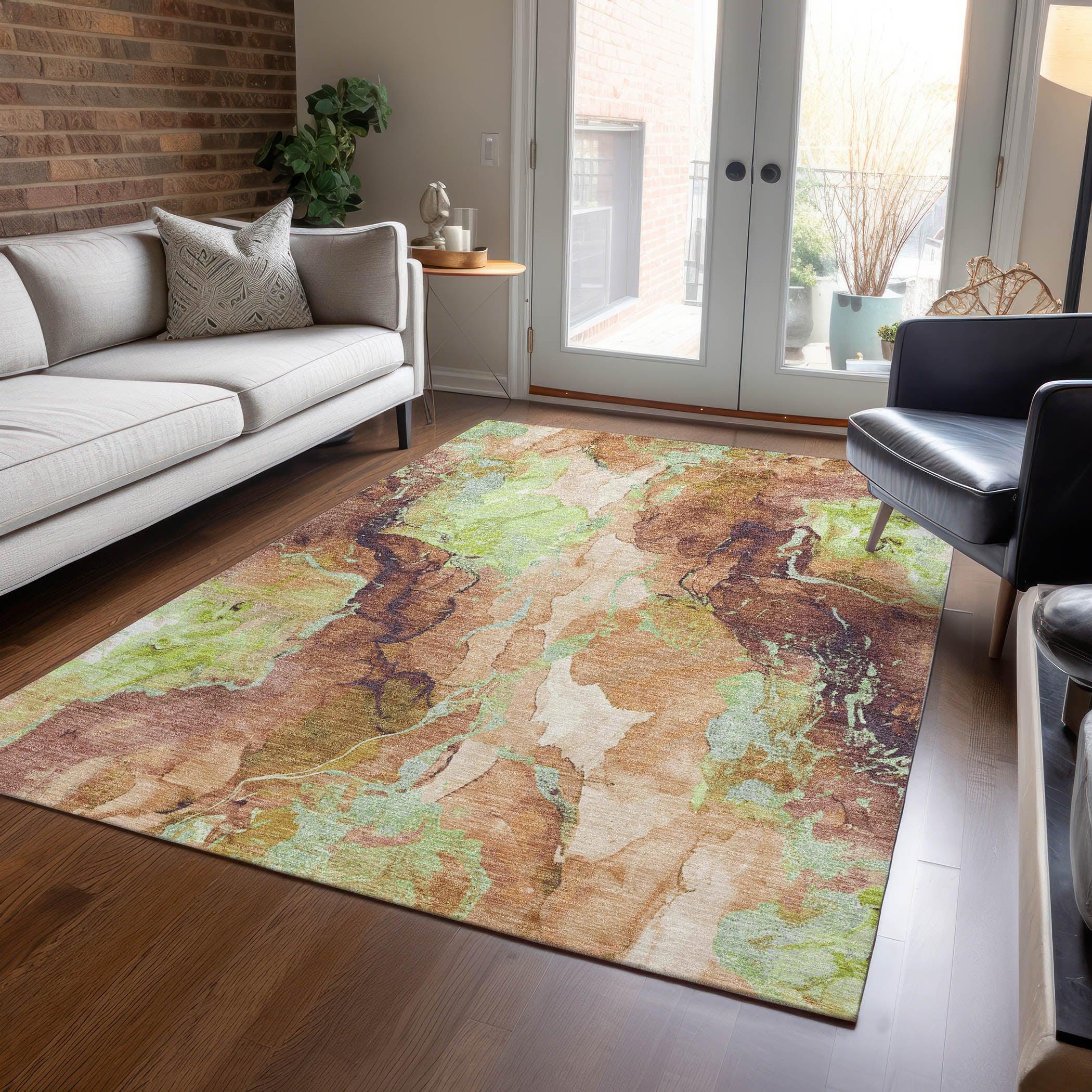Addison Rugs Naelain Brown Washable Indoor-Outdoor Rug