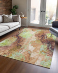 Addison Rugs Naelain Brown Washable Indoor-Outdoor Rug