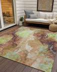 Addison Rugs Naelain Brown Washable Indoor-Outdoor Rug