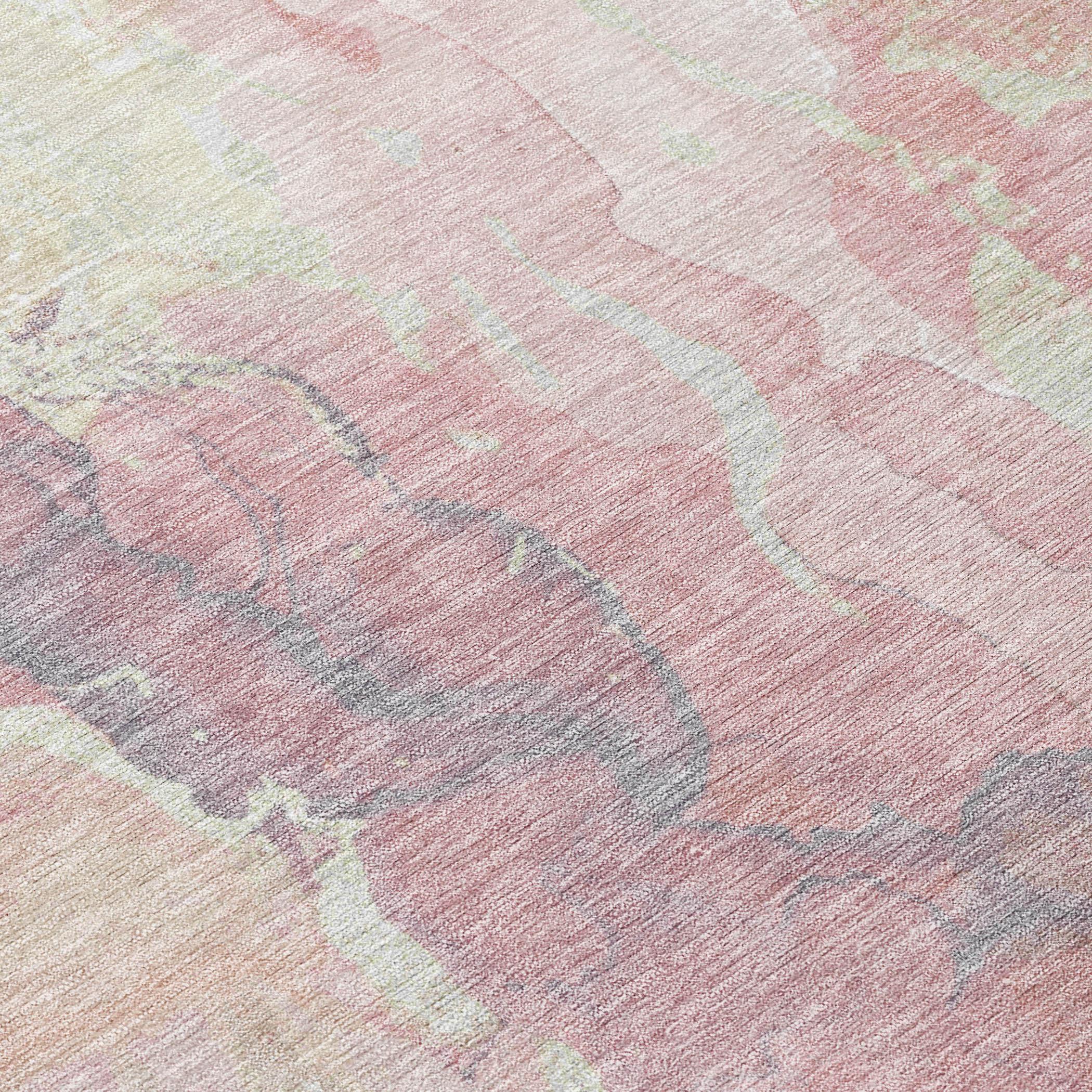 Addison Rugs Naelain Pink Washable Indoor-Outdoor Rug