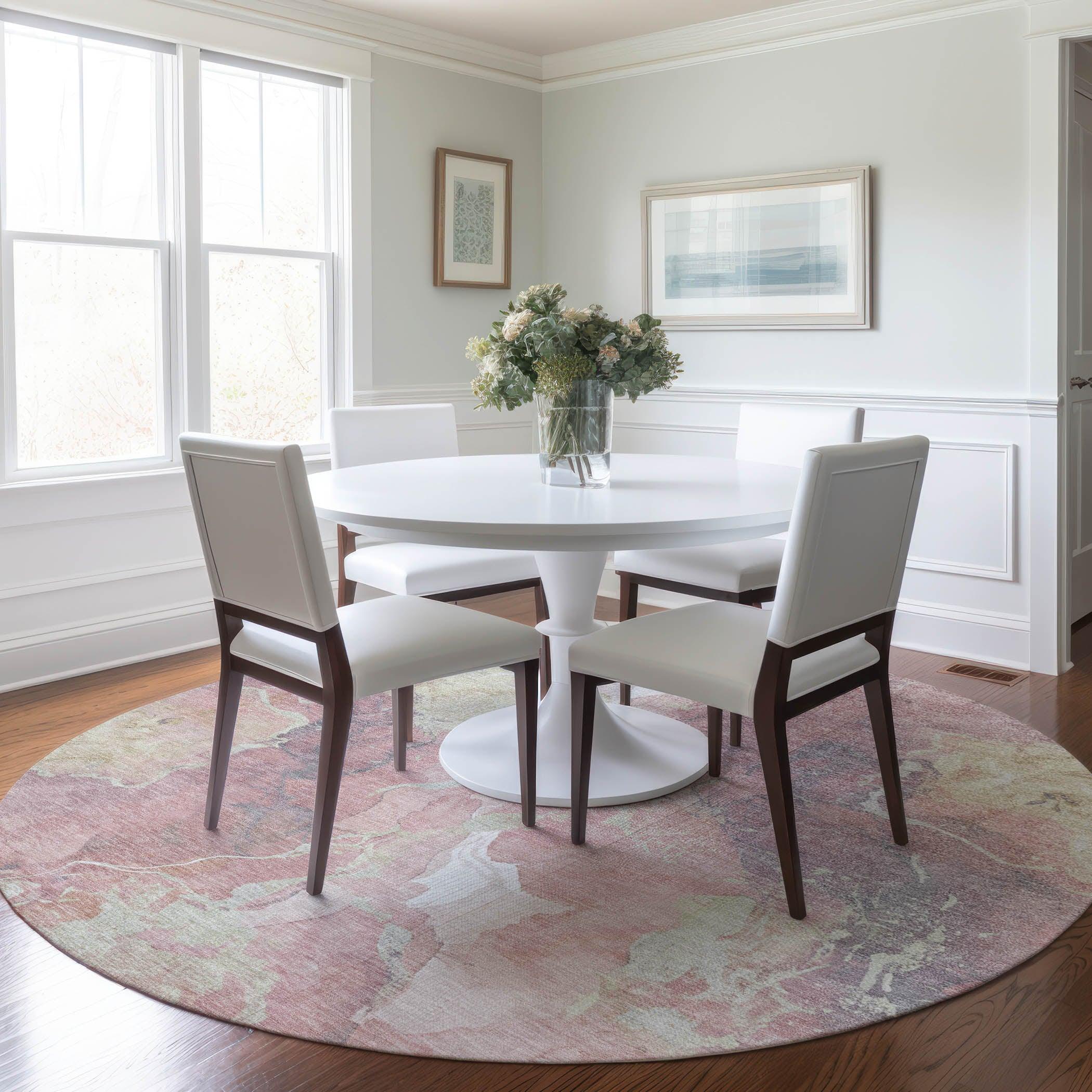 Addison Rugs Naelain Pink Washable Indoor-Outdoor Rug