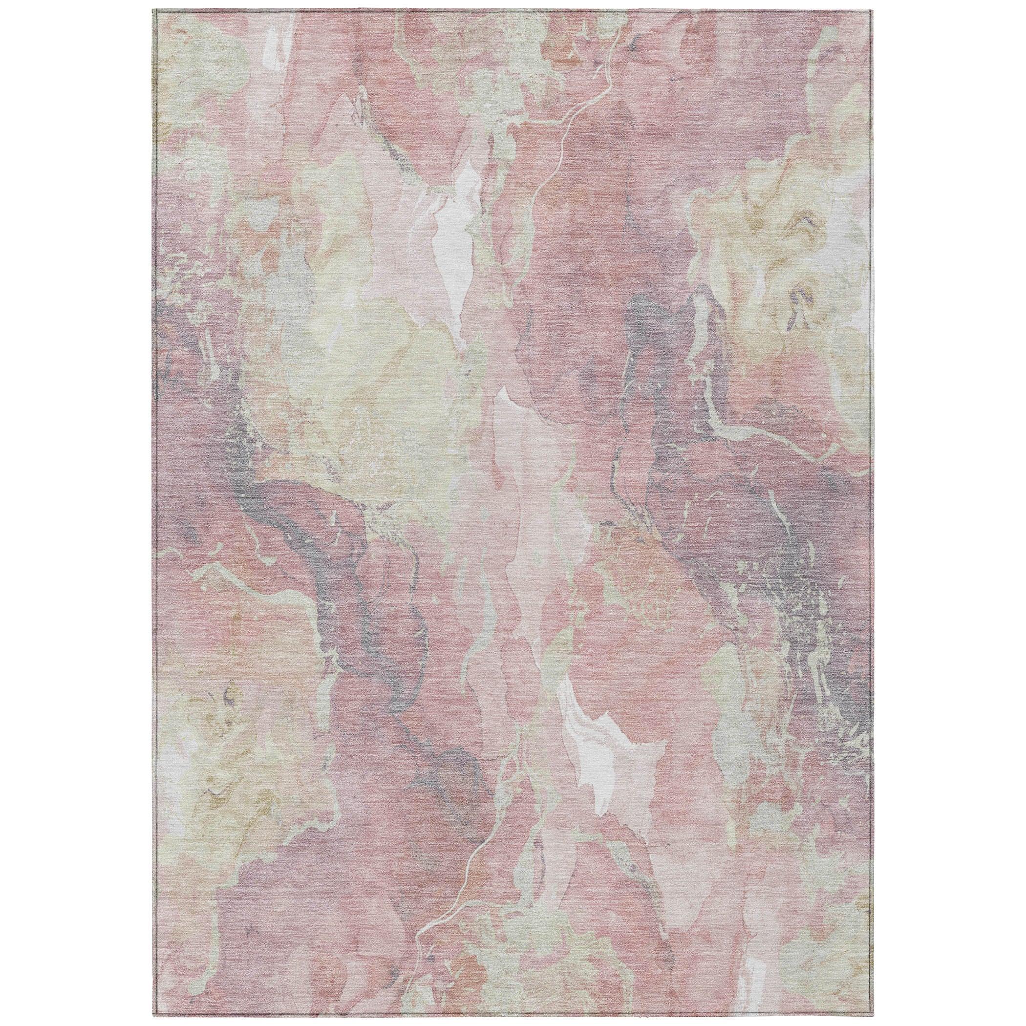 Addison Rugs Naelain Pink Washable Indoor-Outdoor Rug