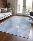 Addison Rugs Naelain Purple Washable Indoor-Outdoor Rug