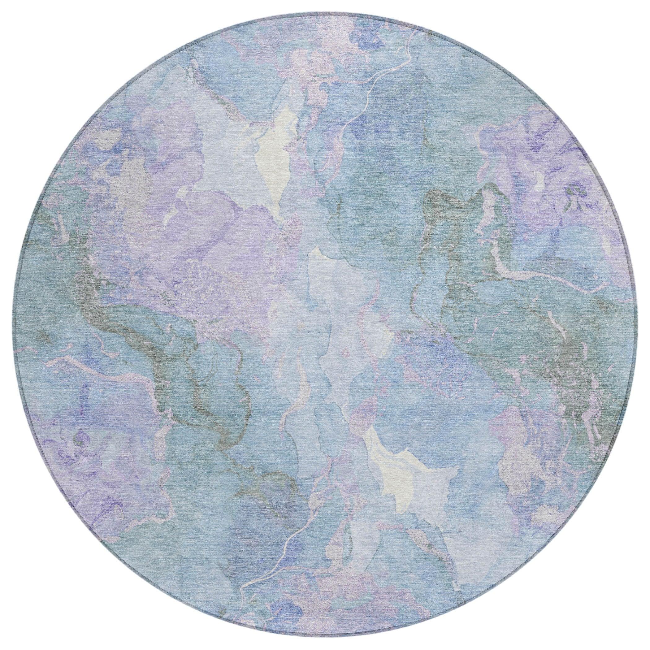 Addison Rugs Naelain Purple Washable Indoor-Outdoor Rug