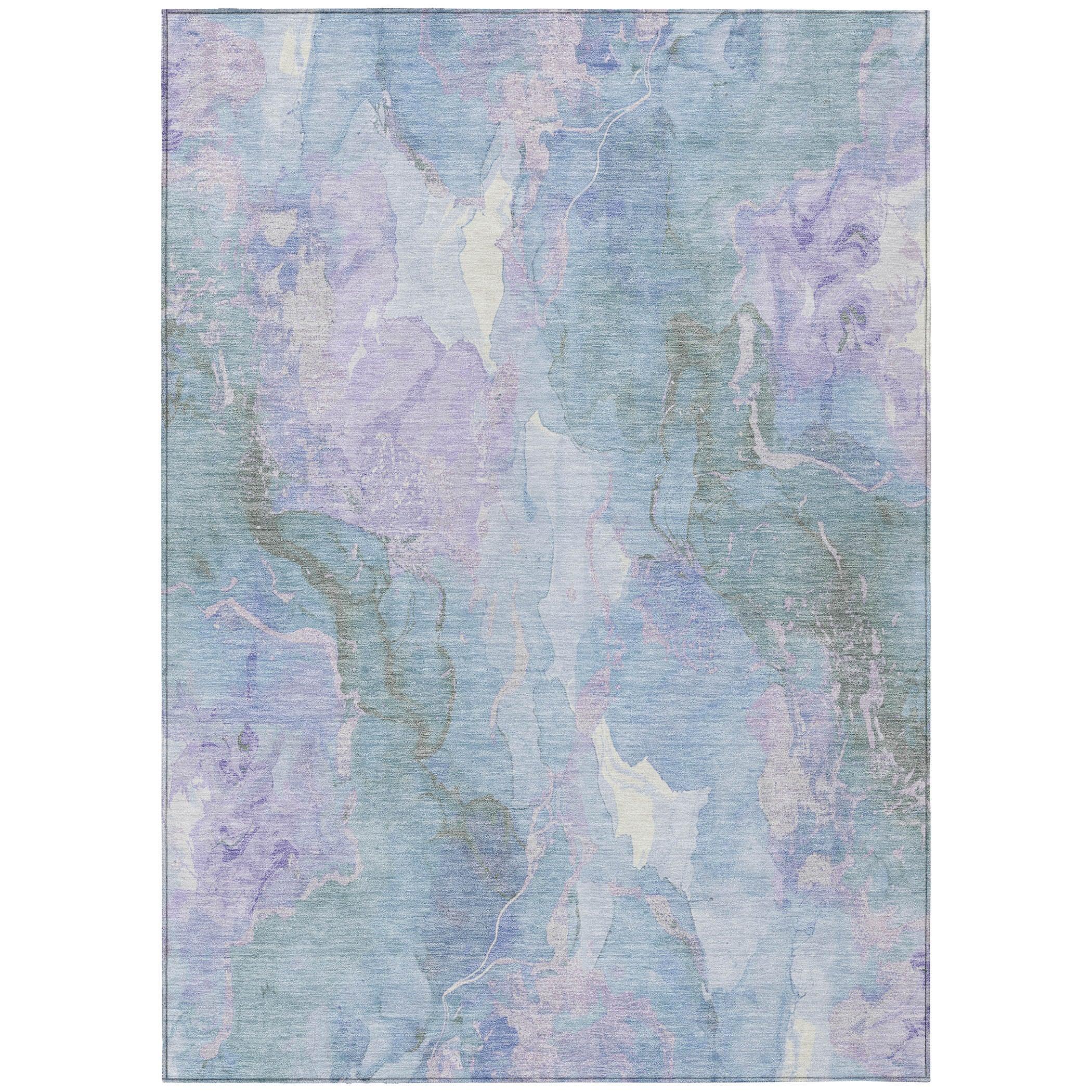 Addison Rugs Naelain Purple Washable Indoor-Outdoor Rug