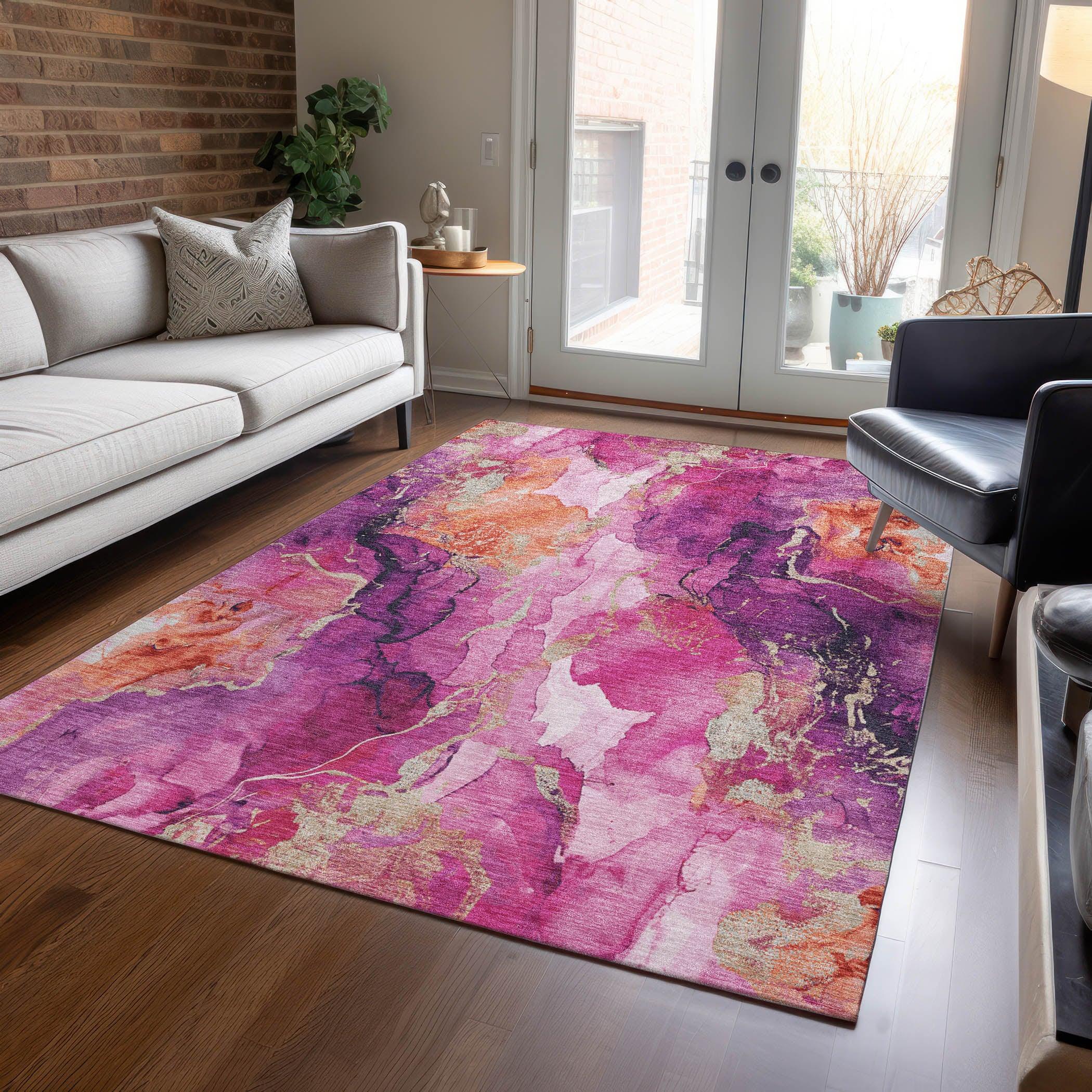Addison Rugs Naelain Red Washable Indoor-Outdoor Rug