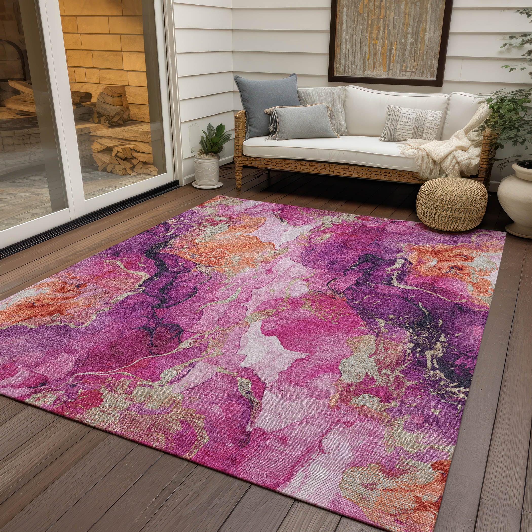 Addison Rugs Naelain Red Washable Indoor-Outdoor Rug