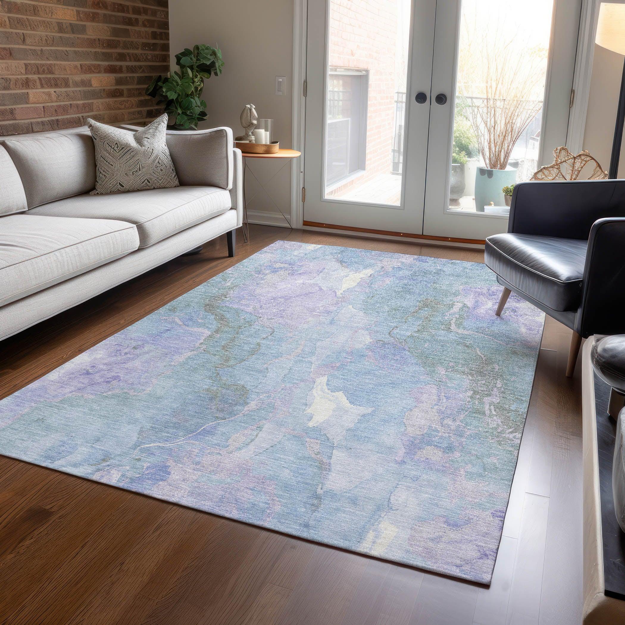Addison Rugs Naelain Sky Washable Indoor-Outdoor Rug