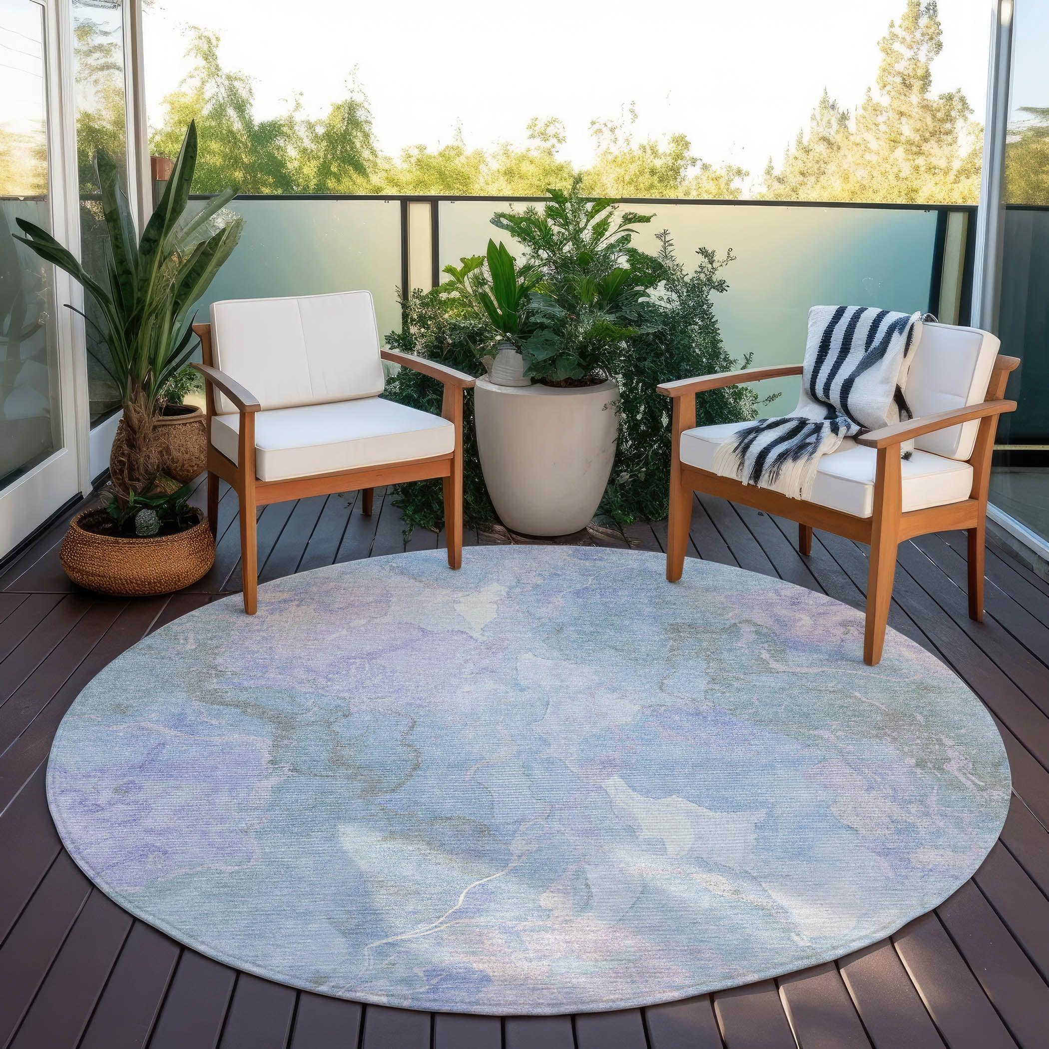 Addison Rugs Naelain Sky Washable Indoor-Outdoor Rug