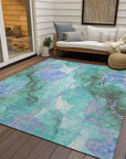 Addison Rugs Naelain Teal Washable Indoor-Outdoor Rug