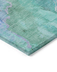 Addison Rugs Naelain Teal Washable Indoor-Outdoor Rug