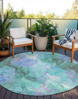 Addison Rugs Naelain Teal Washable Indoor-Outdoor Rug