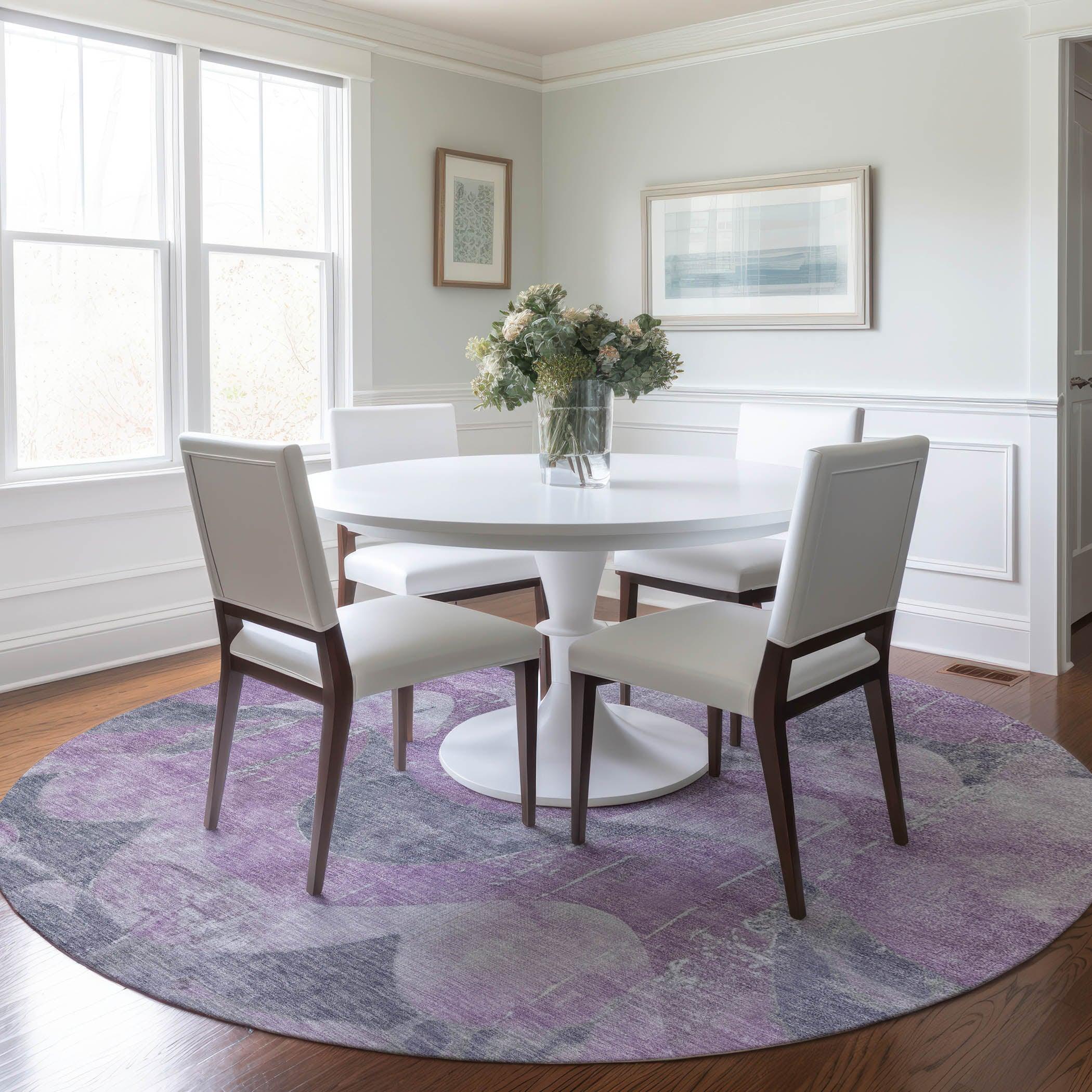 Addison Rugs Naelara Purple Washable Indoor-Outdoor Rug