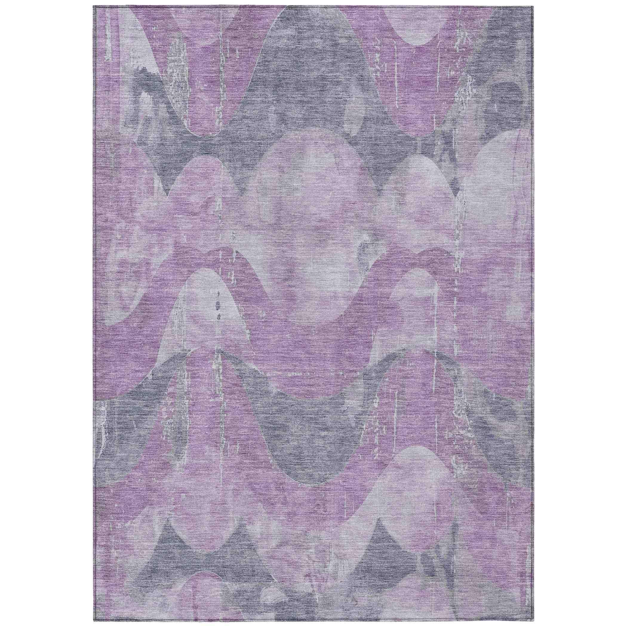 Addison Rugs Naelara Purple Washable Indoor-Outdoor Rug