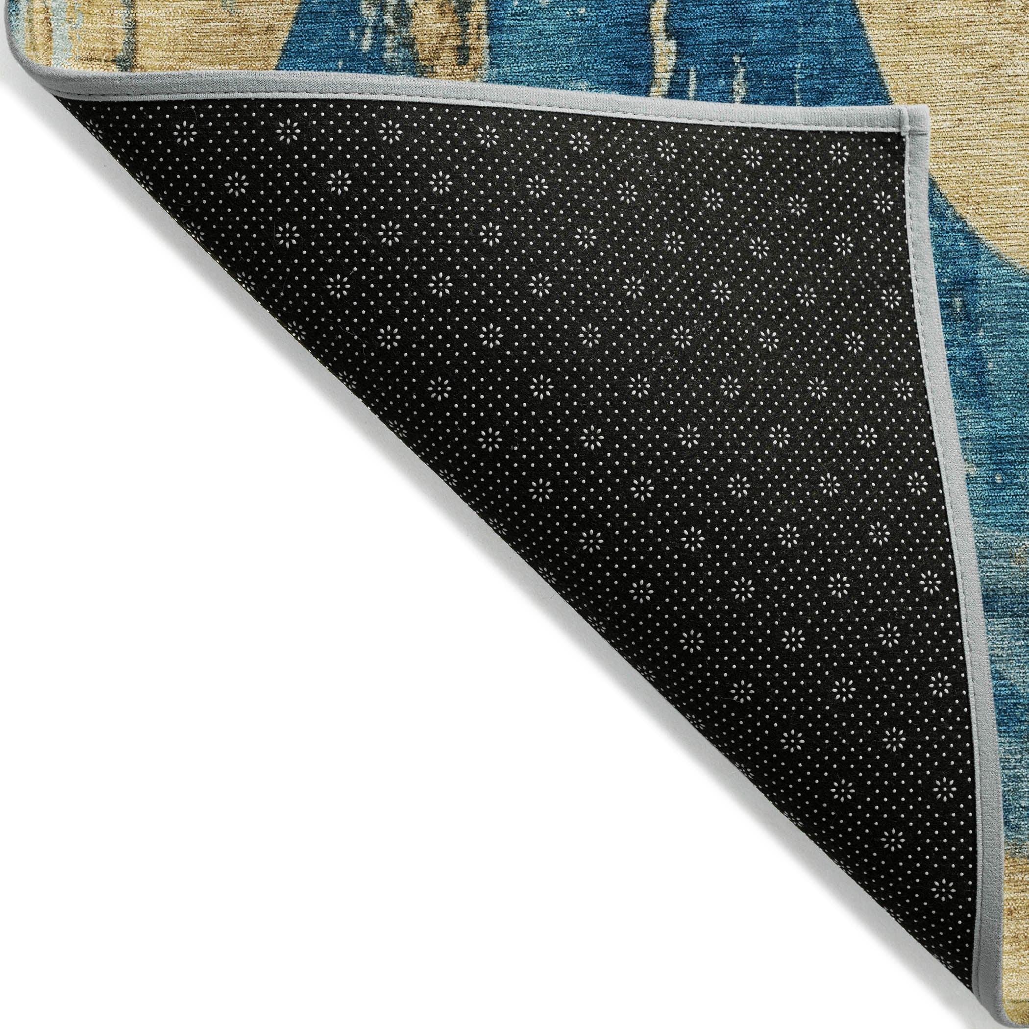 Addison Rugs Naelara Teal Washable Indoor-Outdoor Rug