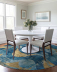 Addison Rugs Naelara Teal Washable Indoor-Outdoor Rug