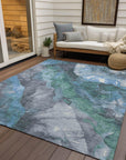 Addison Rugs Naelien Blue Washable Indoor-Outdoor Rug