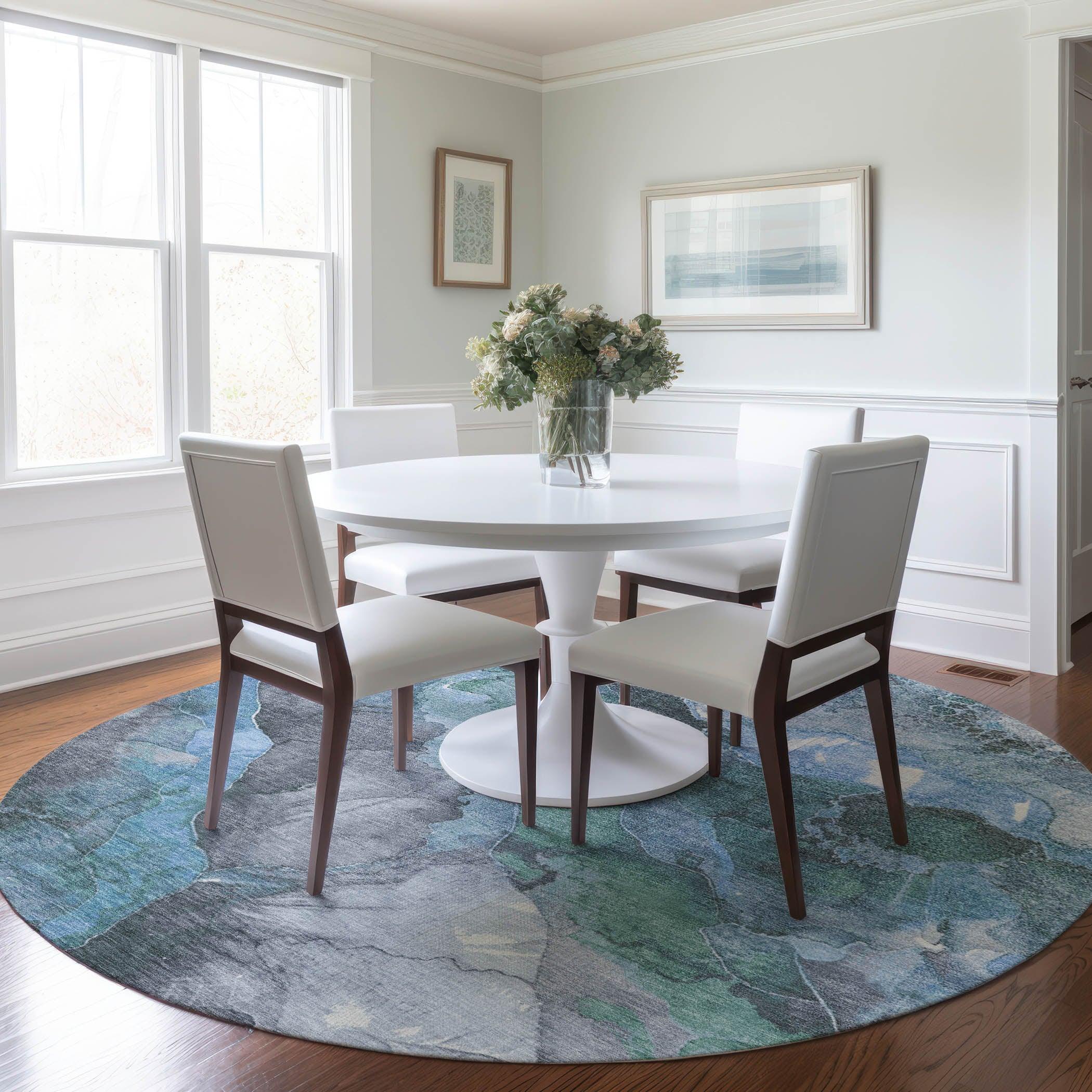 Addison Rugs Naelien Blue Washable Indoor-Outdoor Rug