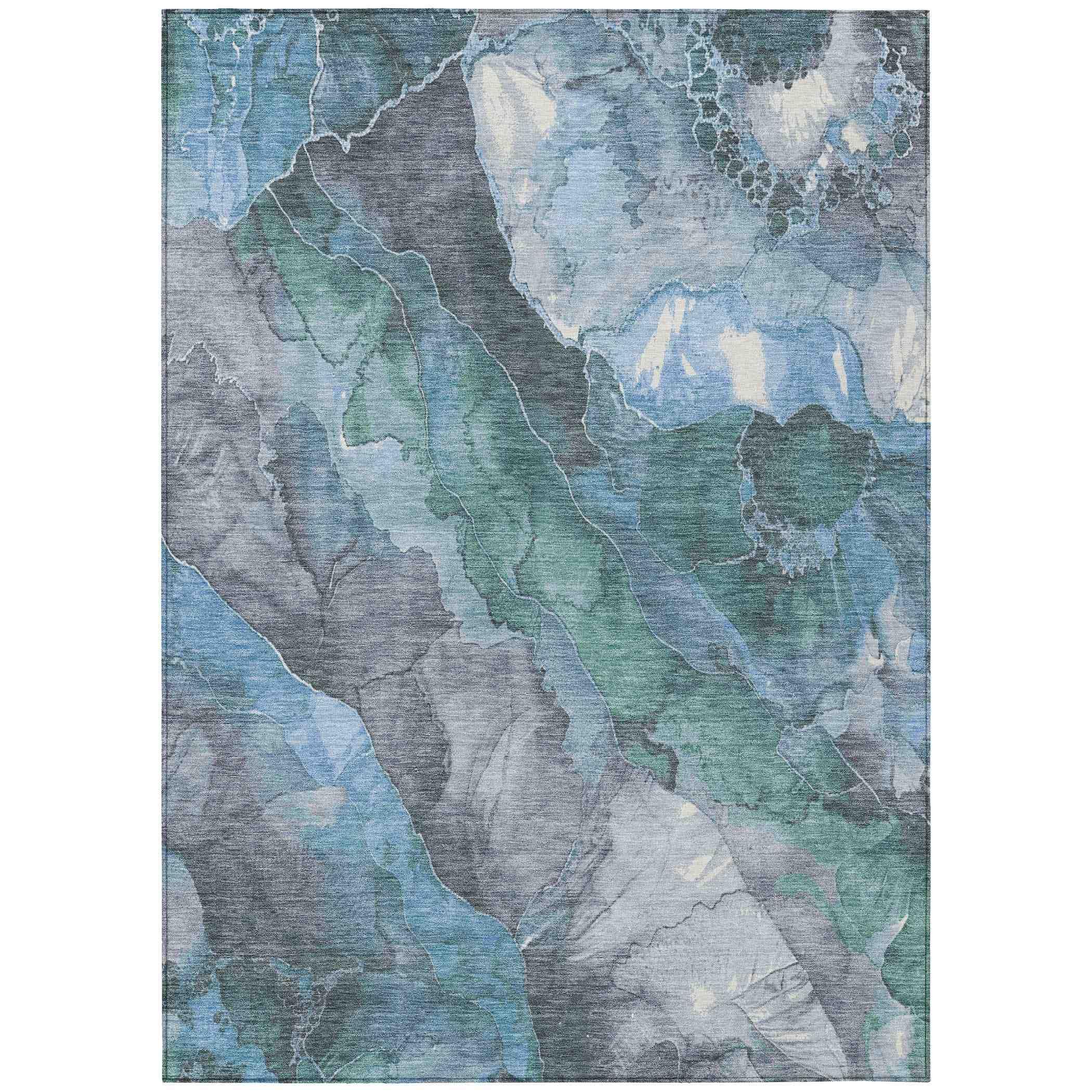 Addison Rugs Naelien Blue Washable Indoor-Outdoor Rug