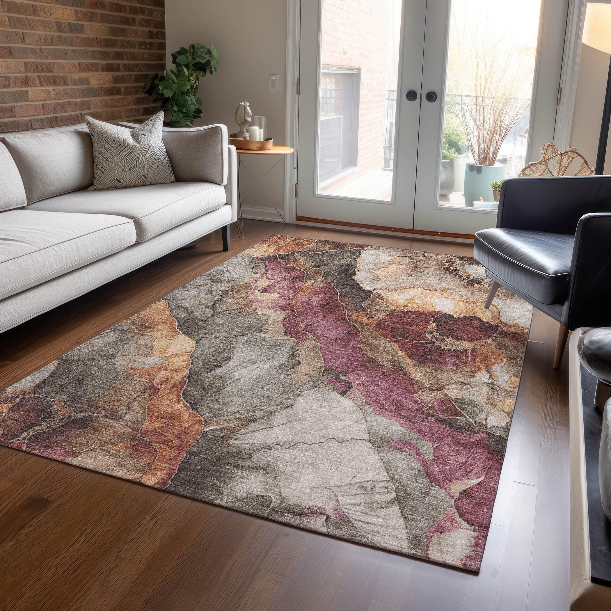 Addison Rugs Naelien Brown Washable Indoor-Outdoor Rug