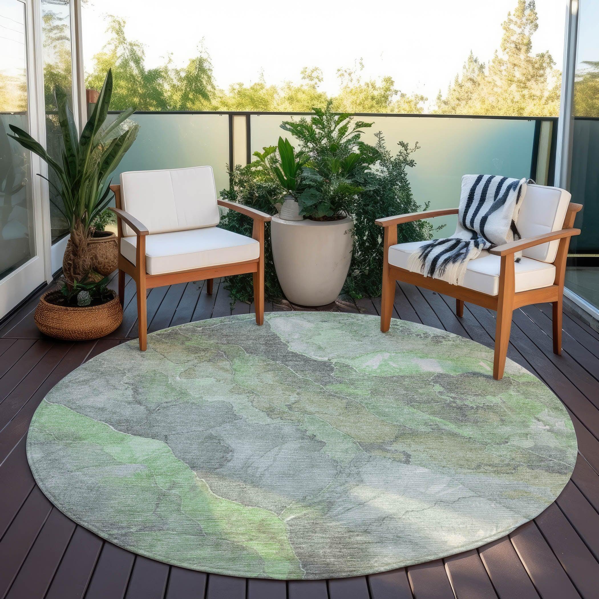 Addison Rugs Naelien Green Washable Indoor-Outdoor Rug