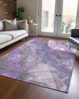 Addison Rugs Naelien Purple Washable Indoor-Outdoor Rug