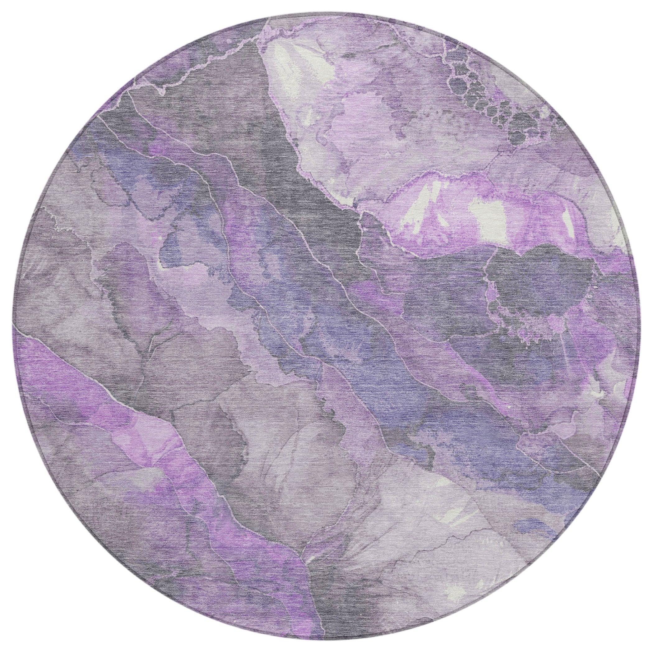 Addison Rugs Naelien Purple Washable Indoor-Outdoor Rug