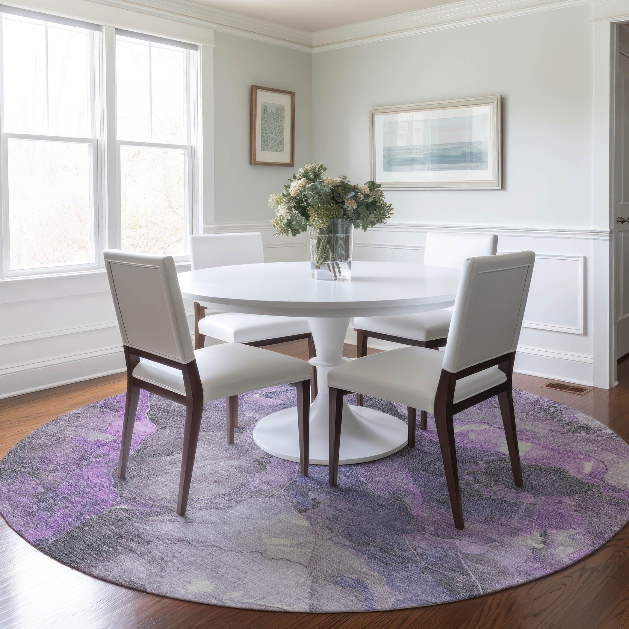 Addison Rugs Naelien Purple Washable Indoor-Outdoor Rug