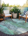 Addison Rugs Naelien Teal Washable Indoor-Outdoor Rug