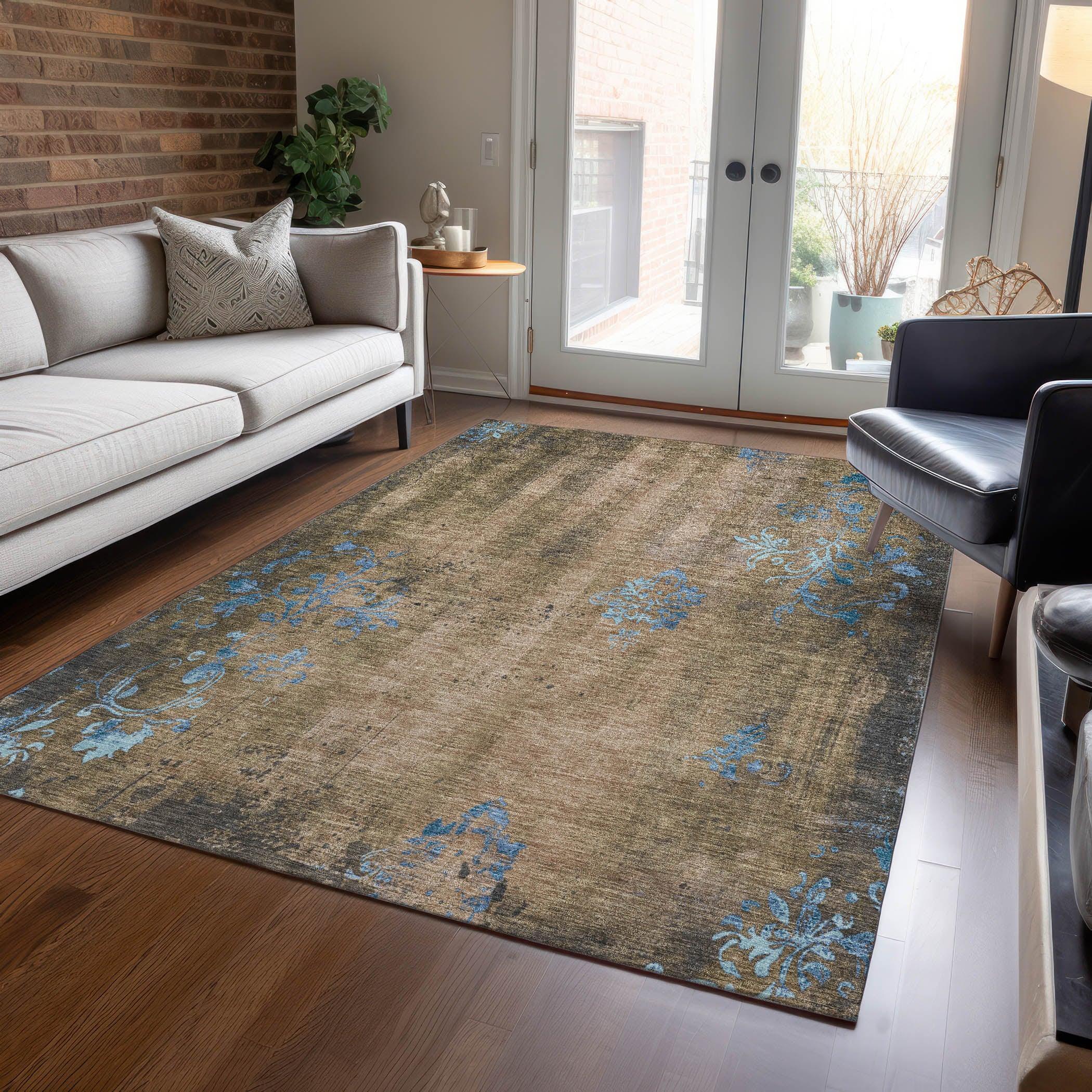 Addison Rugs Naelion Brown Washable Indoor-Outdoor Rug