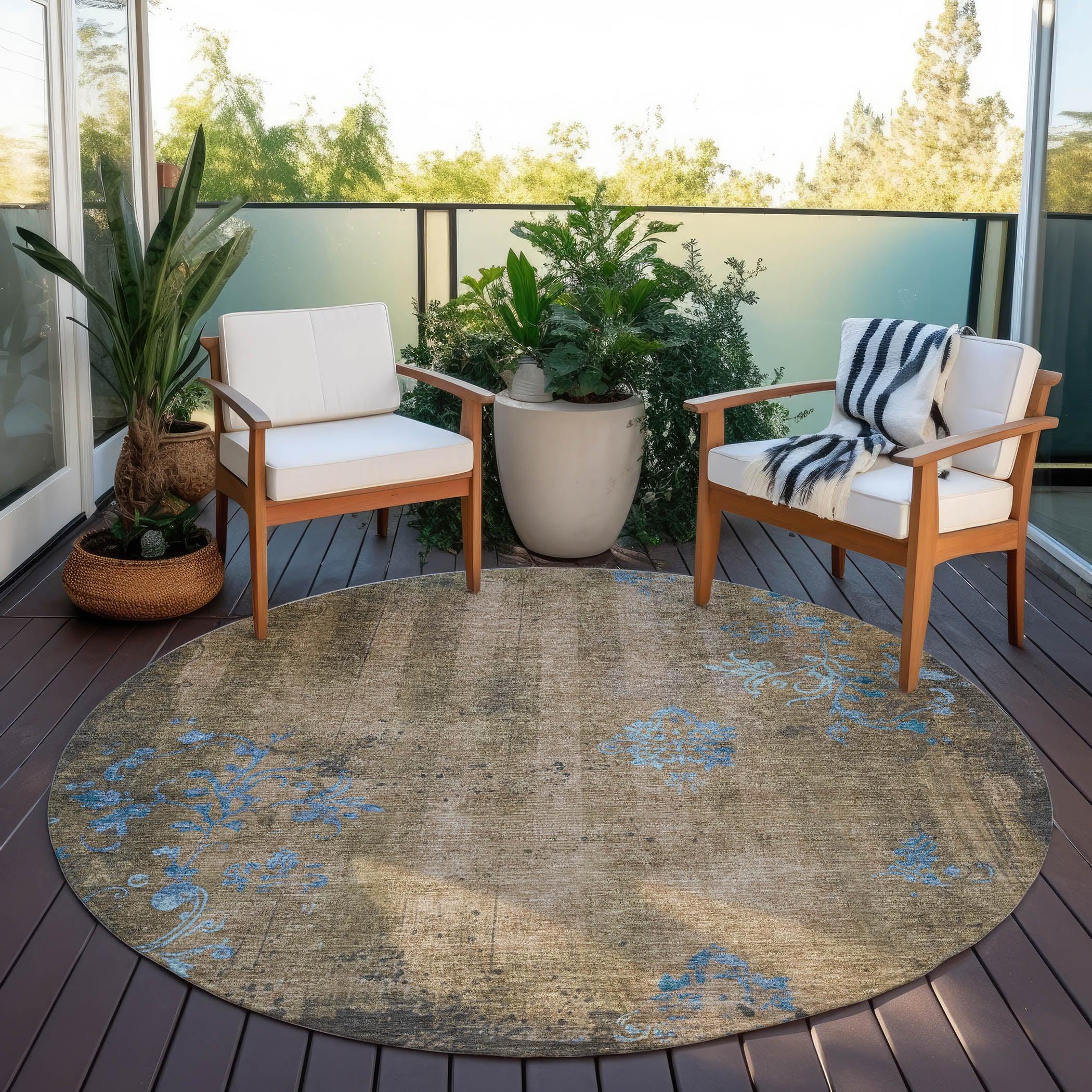 Addison Rugs Naelion Brown Washable Indoor-Outdoor Rug