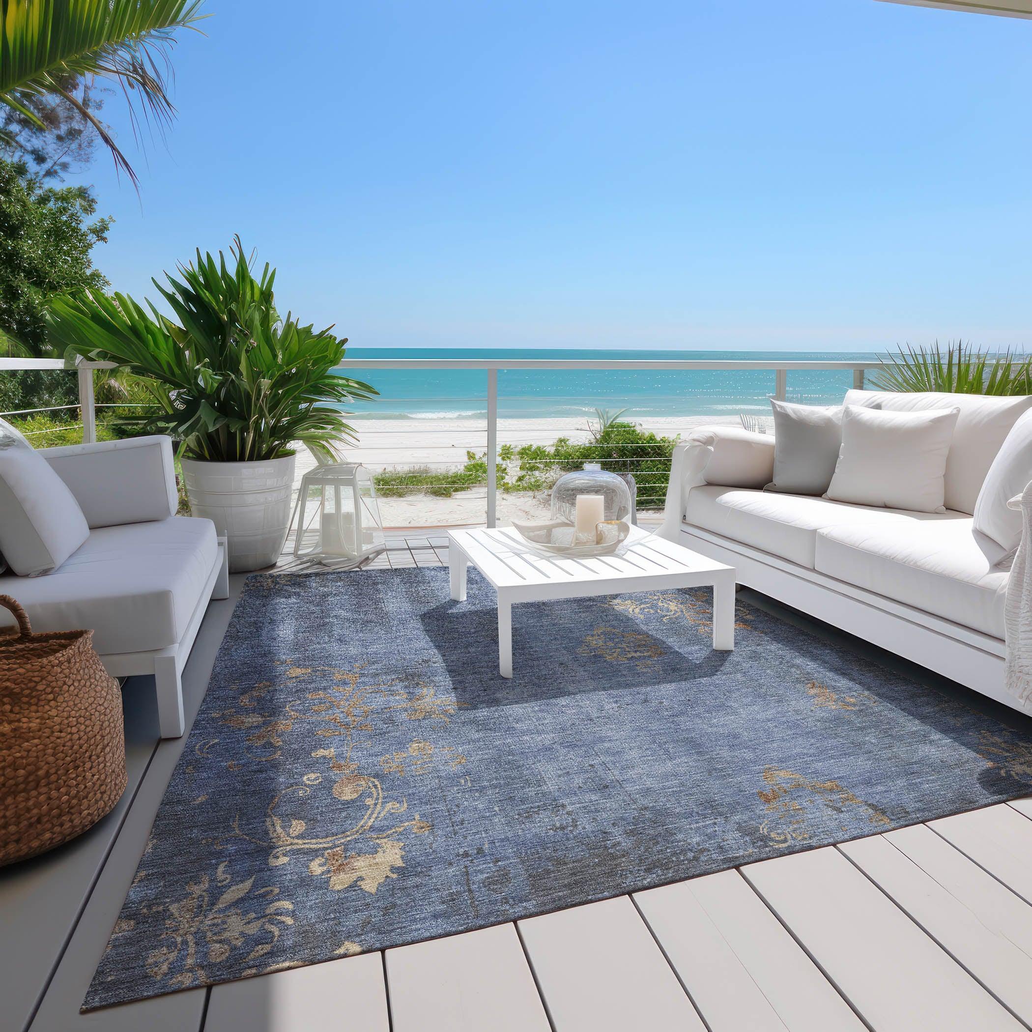 Addison Rugs Naelion Denim Washable Indoor-Outdoor Rug